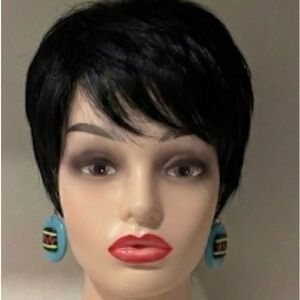 Groovy Retro Statement Earrings - Teal & Rasta Colors - Handmade Artisan